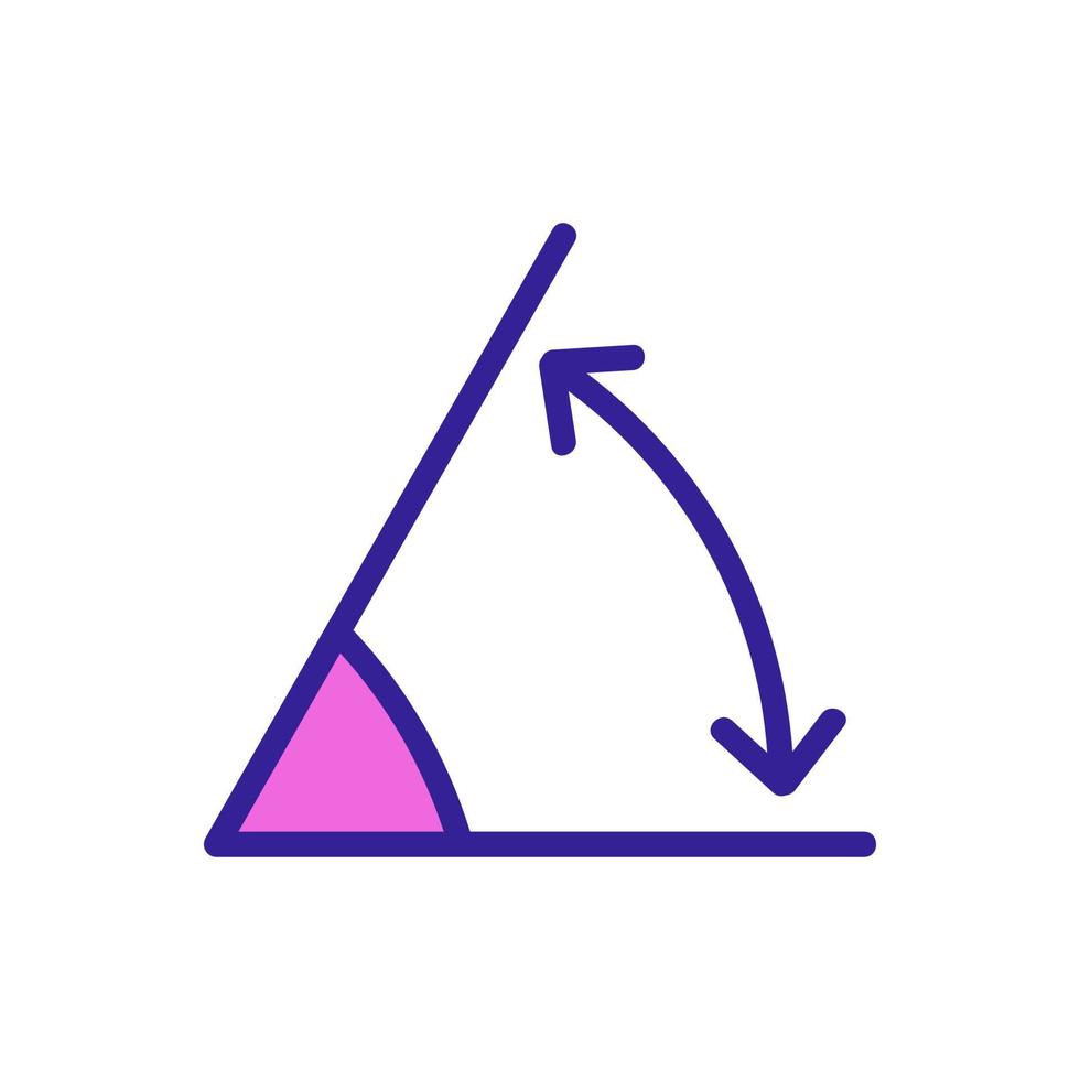 vecteur d'icône d'angle. illustration de symbole de contour isolé
