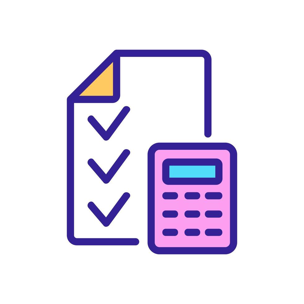vecteur d'icône de calculatrice. illustration de symbole de contour isolé