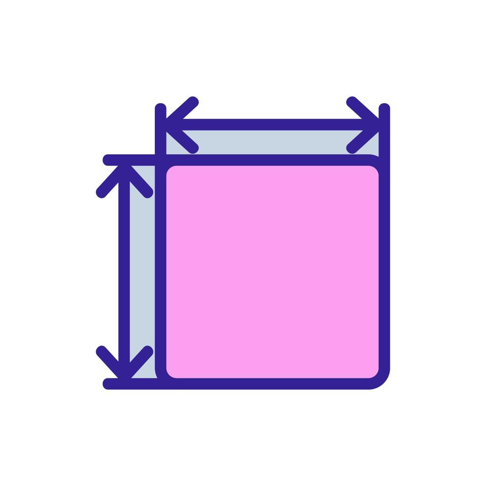 mesurer la taille de l'icône de vecteur. illustration de symbole de contour isolé vecteur