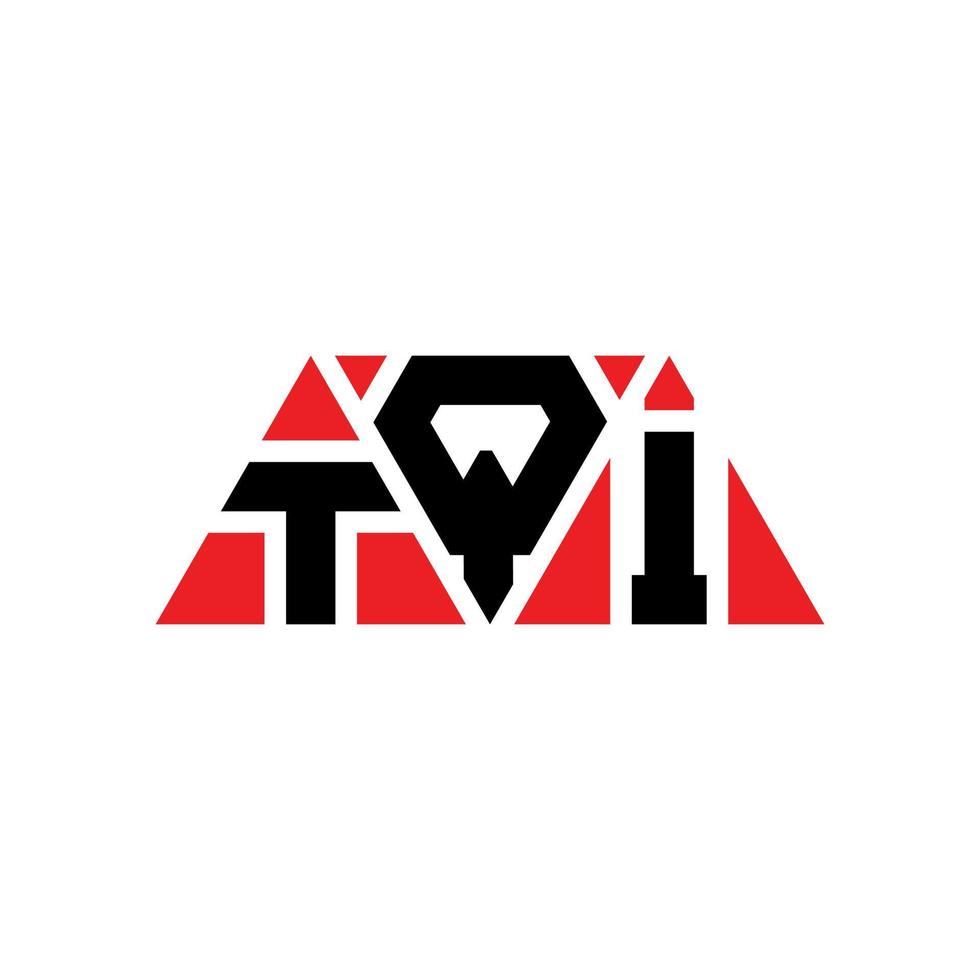 création de logo de lettre triangle tqi avec forme de triangle. monogramme de conception de logo triangle tqi. modèle de logo vectoriel triangle tqi avec couleur rouge. logo triangulaire tqi logo simple, élégant et luxueux. tqi