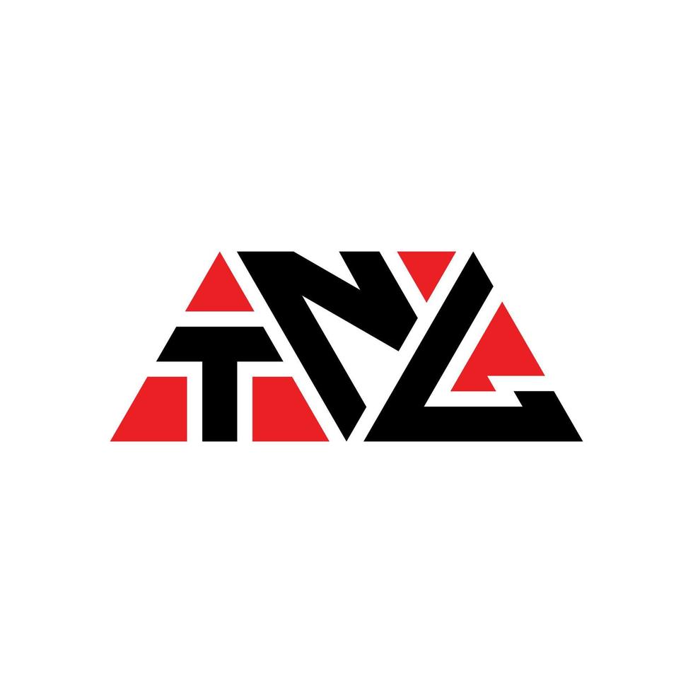 création de logo de lettre triangle tnl avec forme de triangle. monogramme de conception de logo triangle tnl. modèle de logo vectoriel triangle tnl avec couleur rouge. logo triangulaire tnl logo simple, élégant et luxueux. tnl