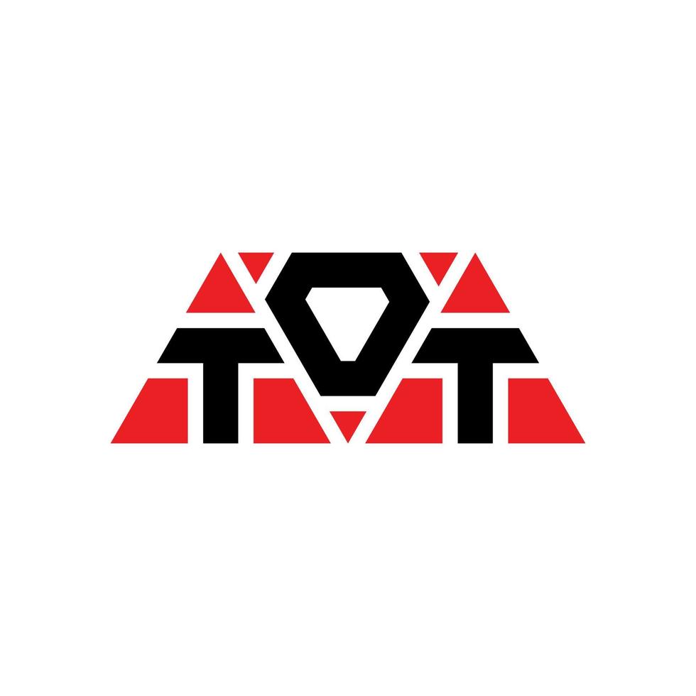 création de logo de lettre triangle tot avec forme de triangle. monogramme de conception de logo triangle tot. modèle de logo vectoriel triangle tot avec couleur rouge. tot logo triangulaire logo simple, élégant et luxueux. tot