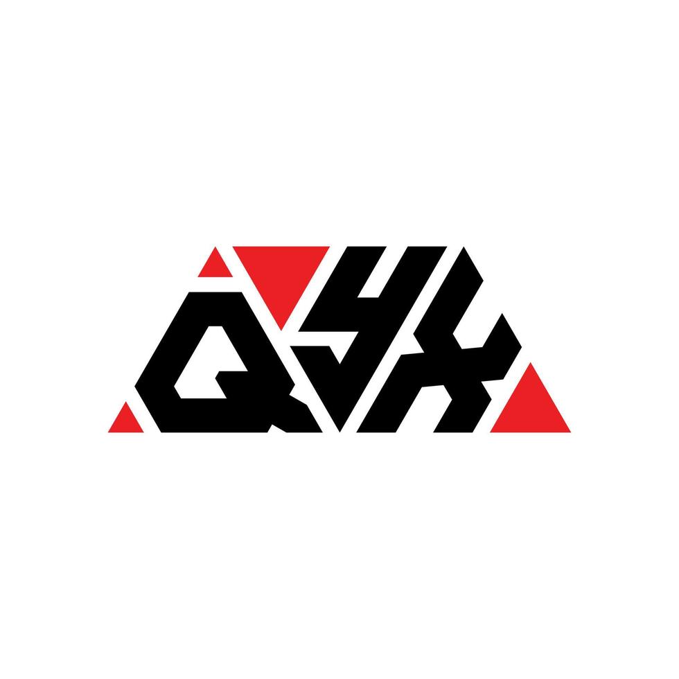 création de logo de lettre triangle qyx avec forme de triangle. monogramme de conception de logo triangle qyx. modèle de logo vectoriel triangle qyx avec couleur rouge. logo triangulaire qyx logo simple, élégant et luxueux. qyx