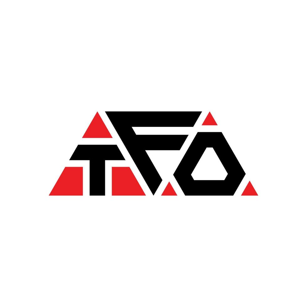création de logo de lettre triangle tfo avec forme de triangle. monogramme de conception de logo triangle tfo. modèle de logo vectoriel triangle tfo avec couleur rouge. logo triangulaire tfo logo simple, élégant et luxueux. tfo