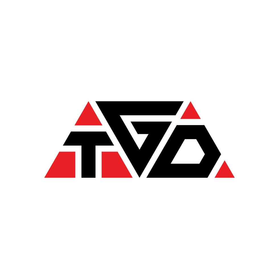 création de logo de lettre triangle tgd avec forme de triangle. monogramme de conception de logo triangle tgd. modèle de logo vectoriel triangle tgd avec couleur rouge. logo triangulaire tgd logo simple, élégant et luxueux. tgd