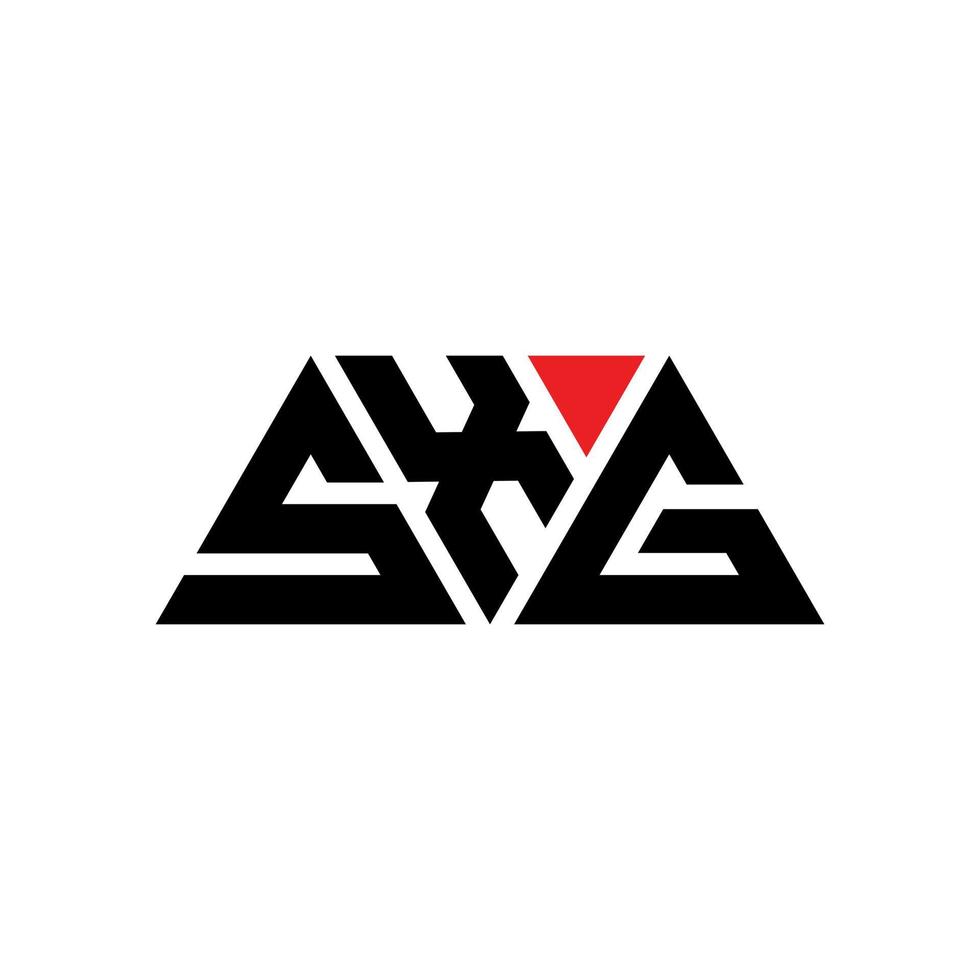 création de logo de lettre triangle sxg avec forme de triangle. monogramme de conception de logo triangle sxg. modèle de logo vectoriel triangle sxg avec couleur rouge. logo triangulaire sxg logo simple, élégant et luxueux. sxg