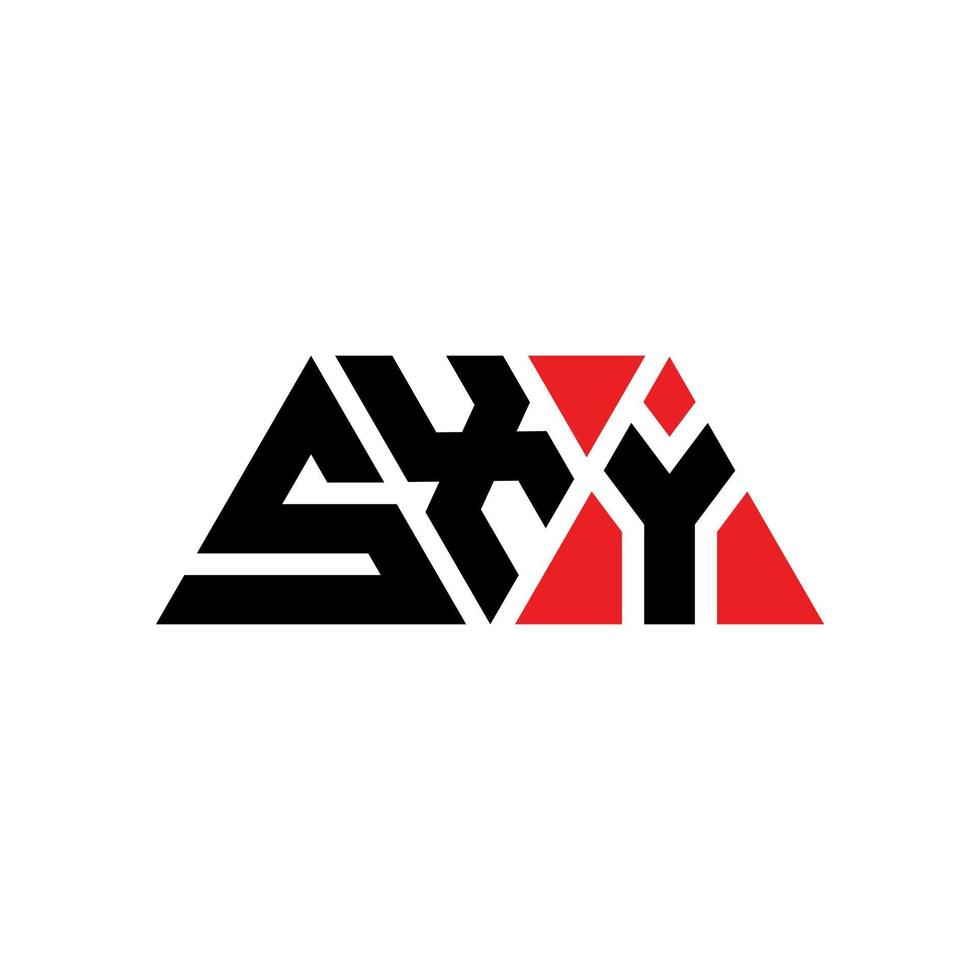 création de logo de lettre triangle sxy avec forme de triangle. monogramme de conception de logo triangle sxy. modèle de logo vectoriel triangle sxy avec couleur rouge. logo triangulaire sxy logo simple, élégant et luxueux. sexy