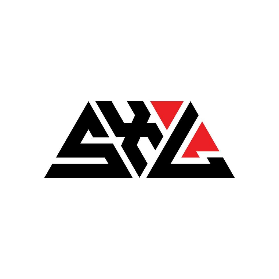 création de logo de lettre triangle sxl avec forme de triangle. monogramme de conception de logo triangle sxl. modèle de logo vectoriel triangle sxl avec couleur rouge. logo triangulaire sxl logo simple, élégant et luxueux. sxl