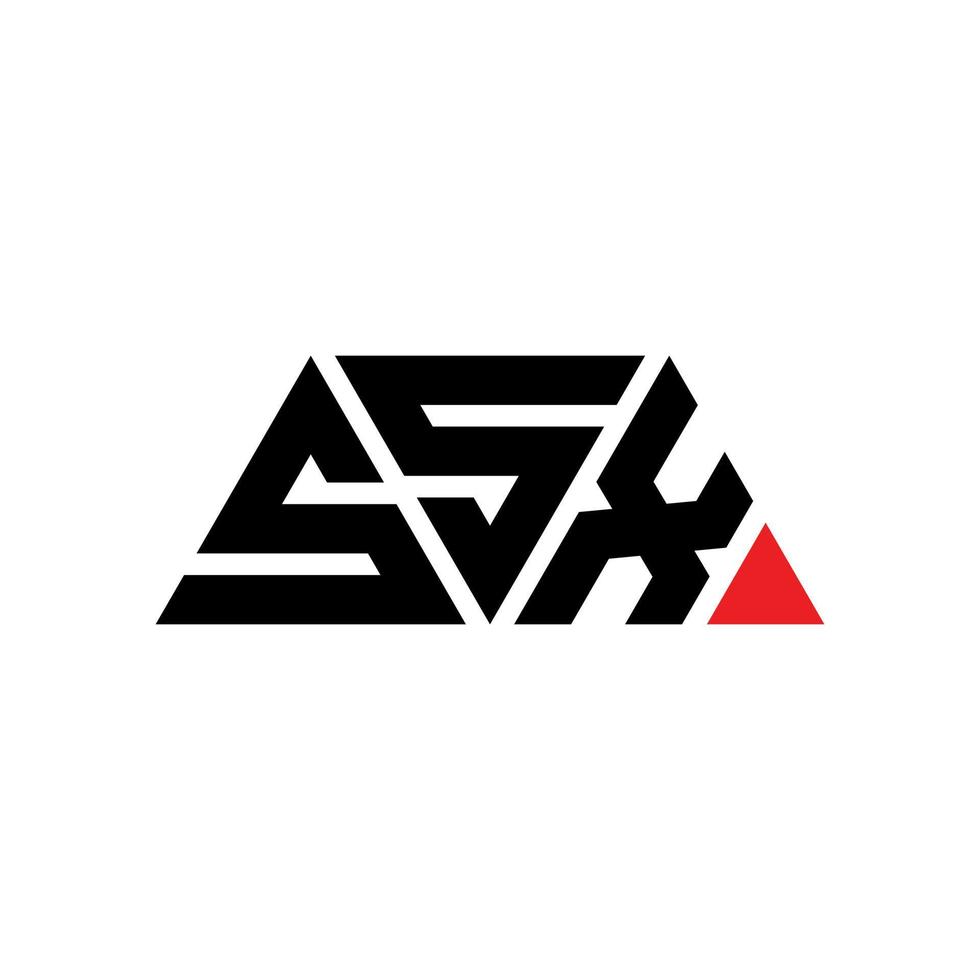création de logo de lettre triangle ssx avec forme de triangle. monogramme de conception de logo triangle ssx. modèle de logo vectoriel triangle ssx avec couleur rouge. logo triangulaire ssx logo simple, élégant et luxueux. ssx