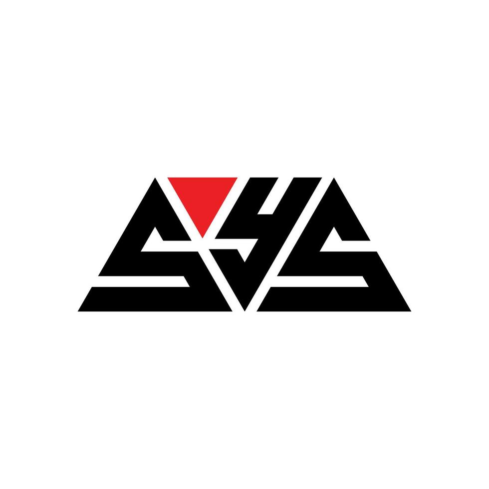 création de logo de lettre triangle sys avec forme de triangle. monogramme de conception de logo triangle sys. modèle de logo vectoriel triangle sys avec couleur rouge. logo triangulaire sys logo simple, élégant et luxueux. système