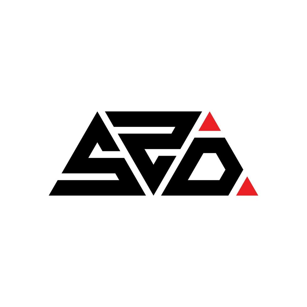 création de logo de lettre triangle szd avec forme de triangle. monogramme de conception de logo triangle szd. modèle de logo vectoriel triangle szd avec couleur rouge. logo triangulaire szd logo simple, élégant et luxueux. szd