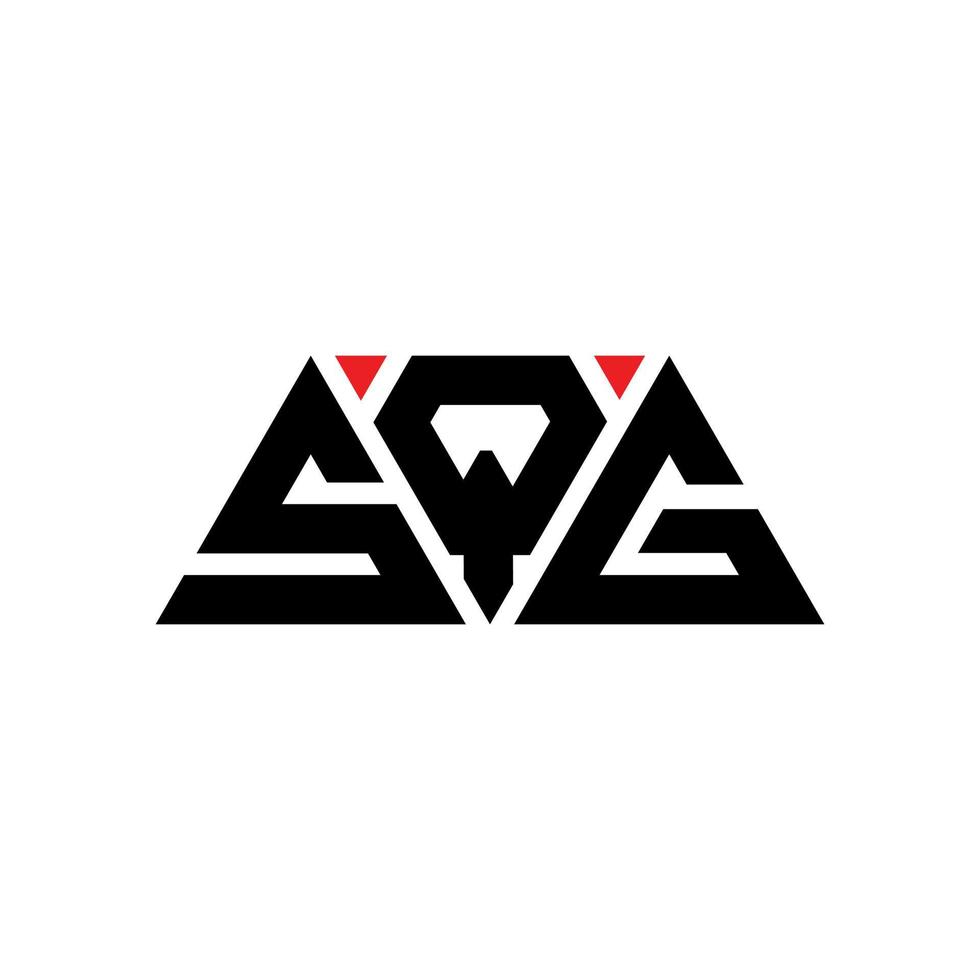 création de logo de lettre triangle sqg avec forme de triangle. monogramme de conception de logo triangle sqg. modèle de logo vectoriel triangle sqg avec couleur rouge. logo triangulaire sqg logo simple, élégant et luxueux. sqg