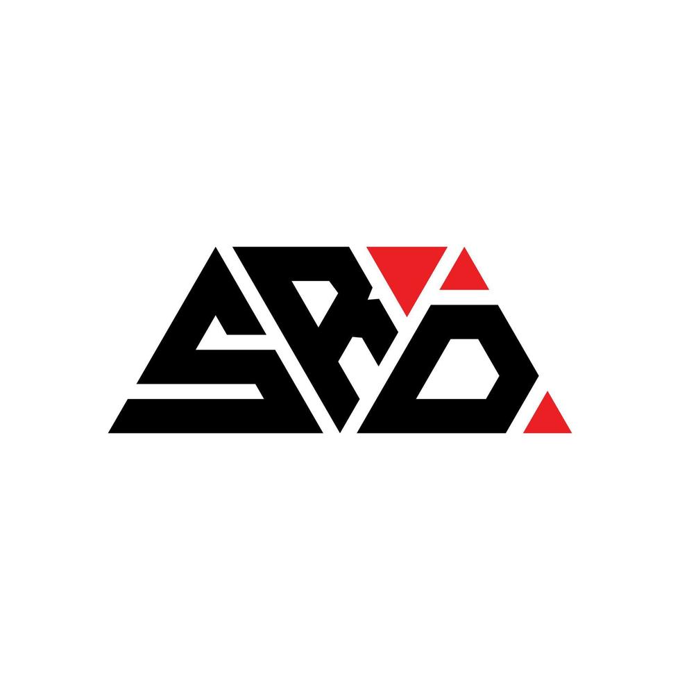 création de logo de lettre triangle srd avec forme de triangle. monogramme de conception de logo triangle srd. modèle de logo vectoriel triangle srd avec couleur rouge. logo triangulaire srd logo simple, élégant et luxueux. srd