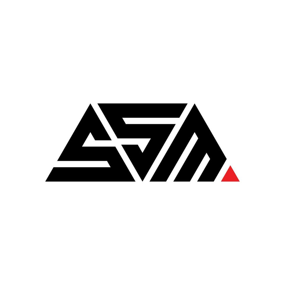 création de logo de lettre triangle ssm avec forme de triangle. monogramme de conception de logo triangle ssm. modèle de logo vectoriel triangle ssm avec couleur rouge. logo triangulaire ssm logo simple, élégant et luxueux. msm