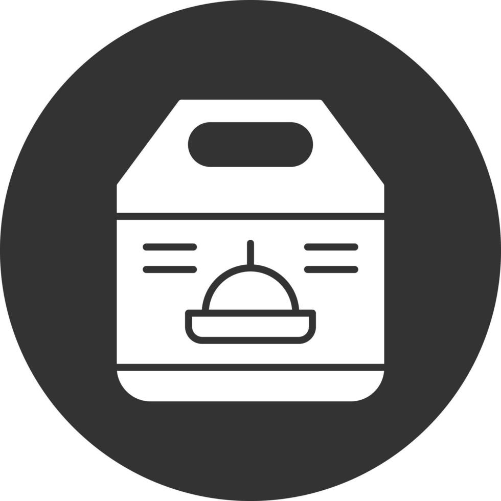 icône inversée de glyphe de livraison de nourriture vecteur