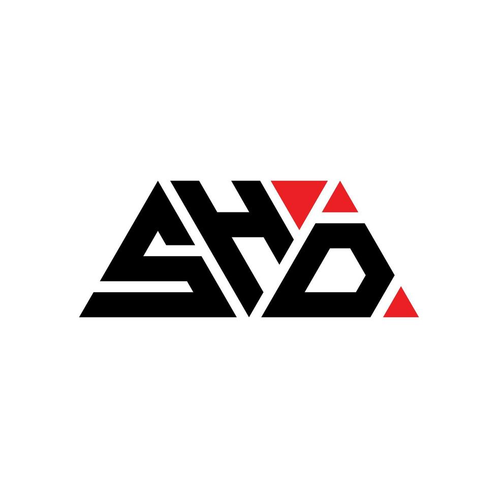 création de logo de lettre triangle shd avec forme de triangle. monogramme de conception de logo triangle shd. modèle de logo vectoriel triangle shd avec couleur rouge. logo triangulaire shd logo simple, élégant et luxueux. shd