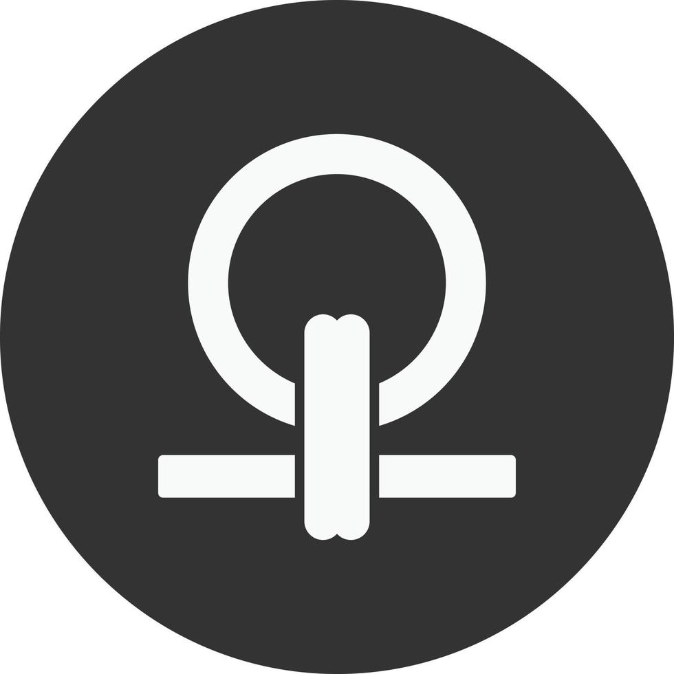 icône inversée du glyphe de l'anneau shen vecteur