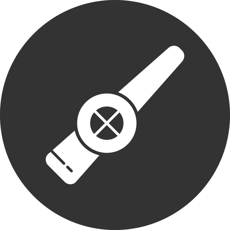 icône inversée de glyphe de kazoo vecteur