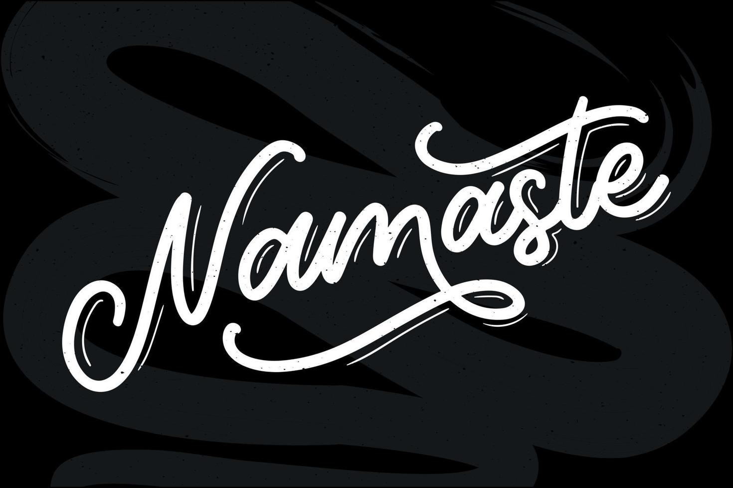 lettrage vectoriel. affiche calligraphique avec phrase - namaste. citation dessinée à la main. illustration vectorielle vecteur