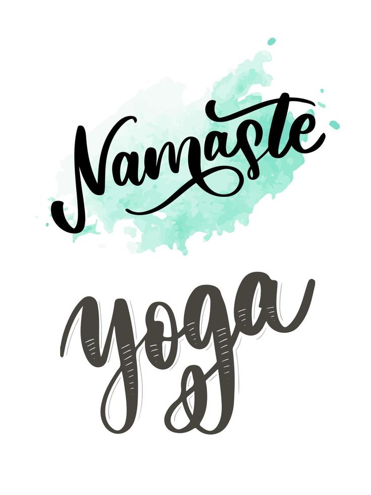 lettrage vectoriel. affiche calligraphique avec phrase - namaste. citation dessinée à la main. illustration vectorielle vecteur