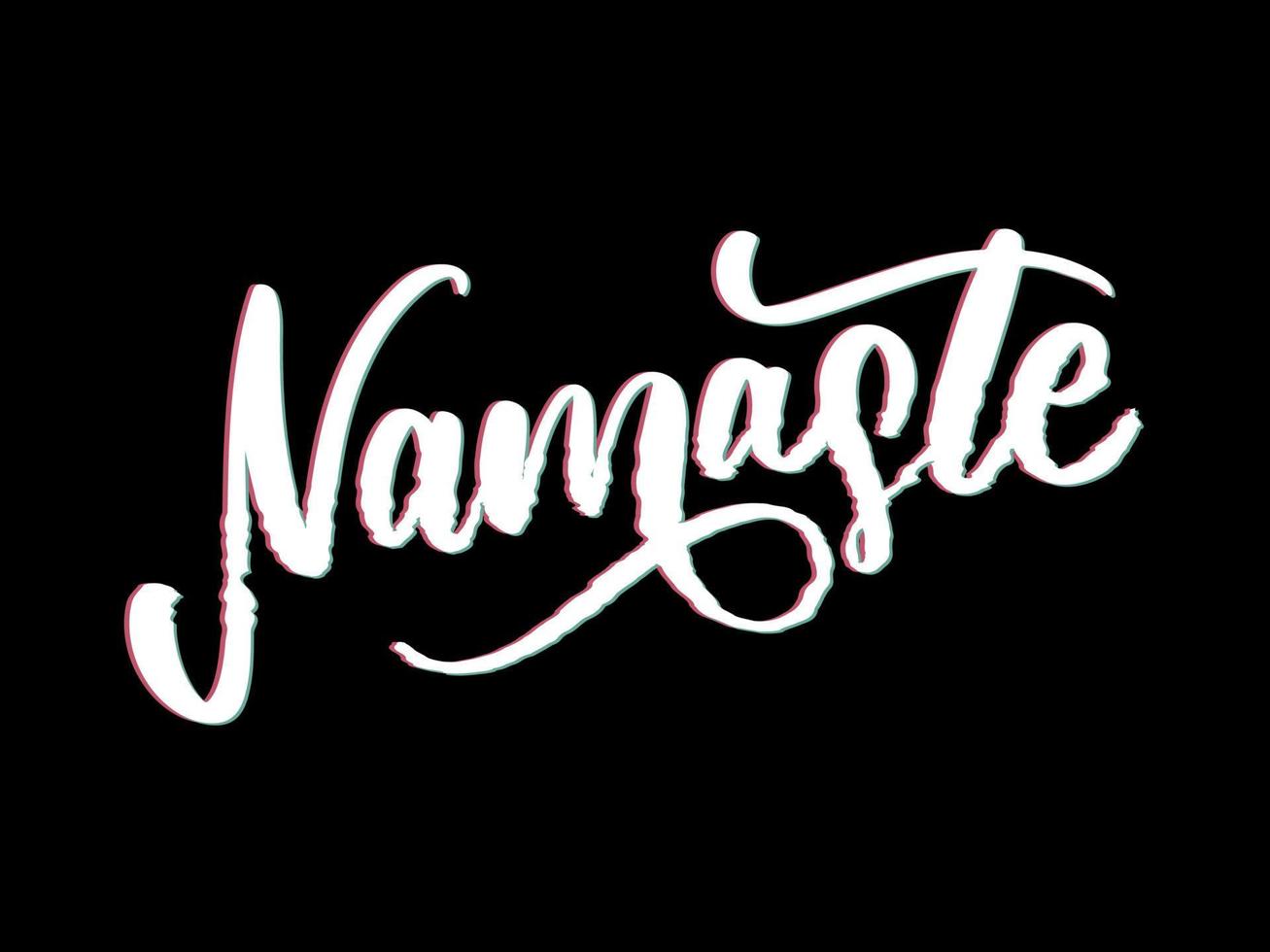 lettrage vectoriel. affiche calligraphique avec phrase - namaste. citation dessinée à la main. illustration vectorielle vecteur