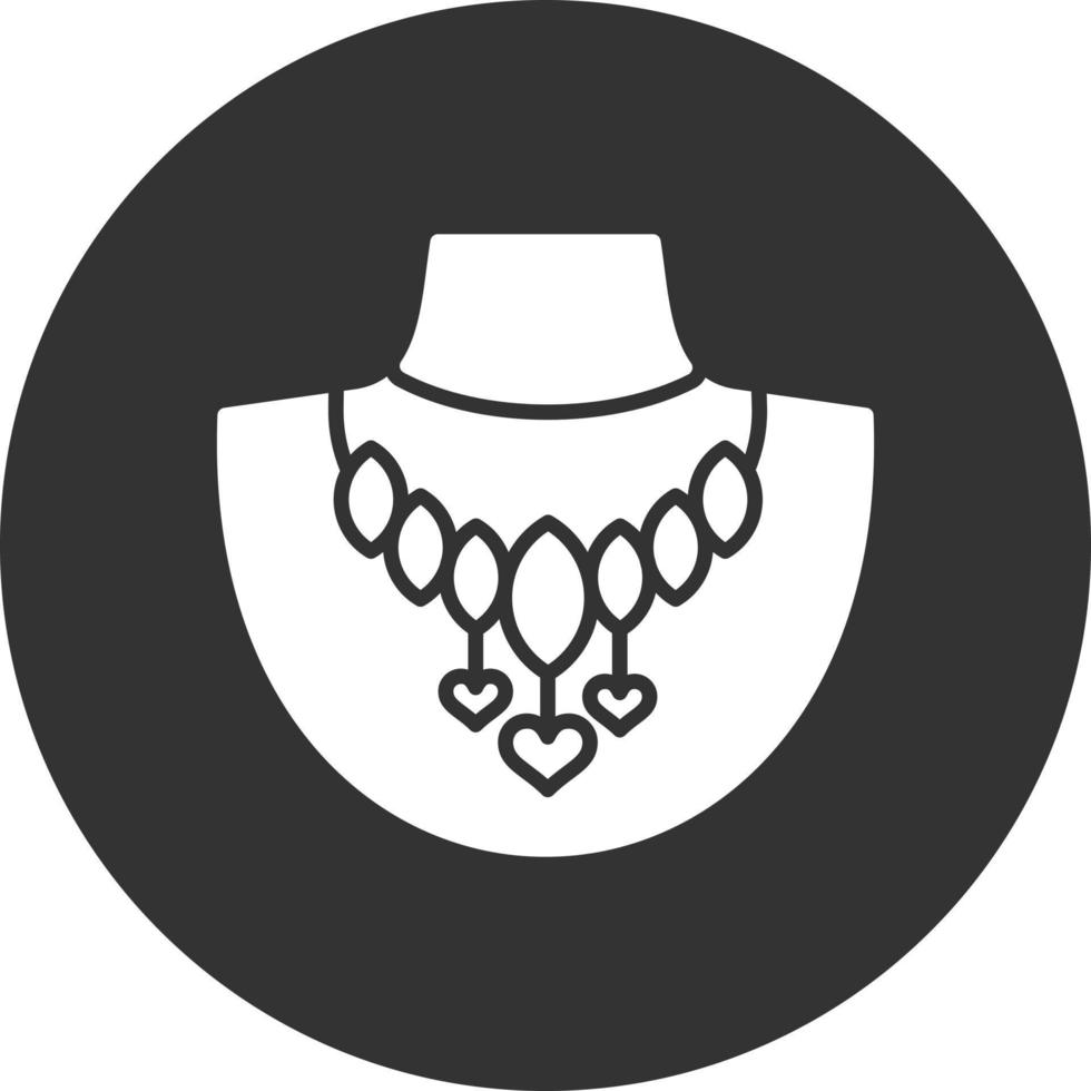 icône inversée de glyphe de collier vecteur