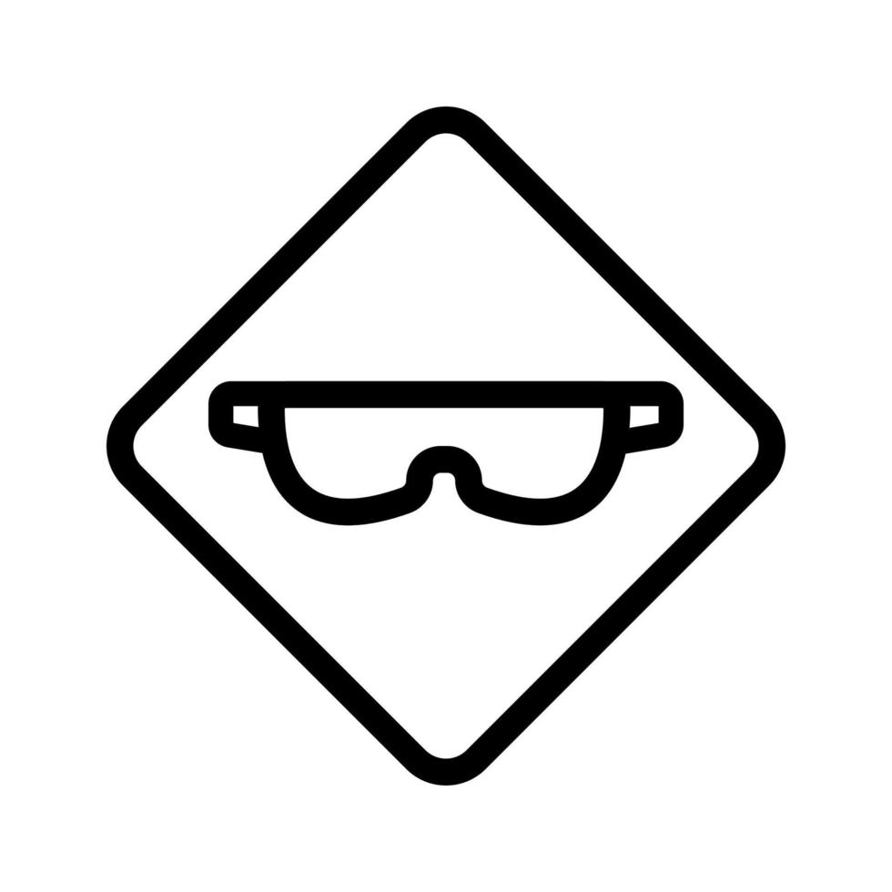 vecteur d'icône de lunettes de protection. illustration de symbole de contour isolé