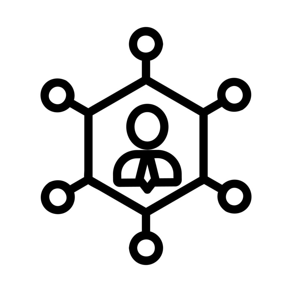 vecteur d'icône de hiérarchie de gestionnaire. illustration de symbole de contour isolé