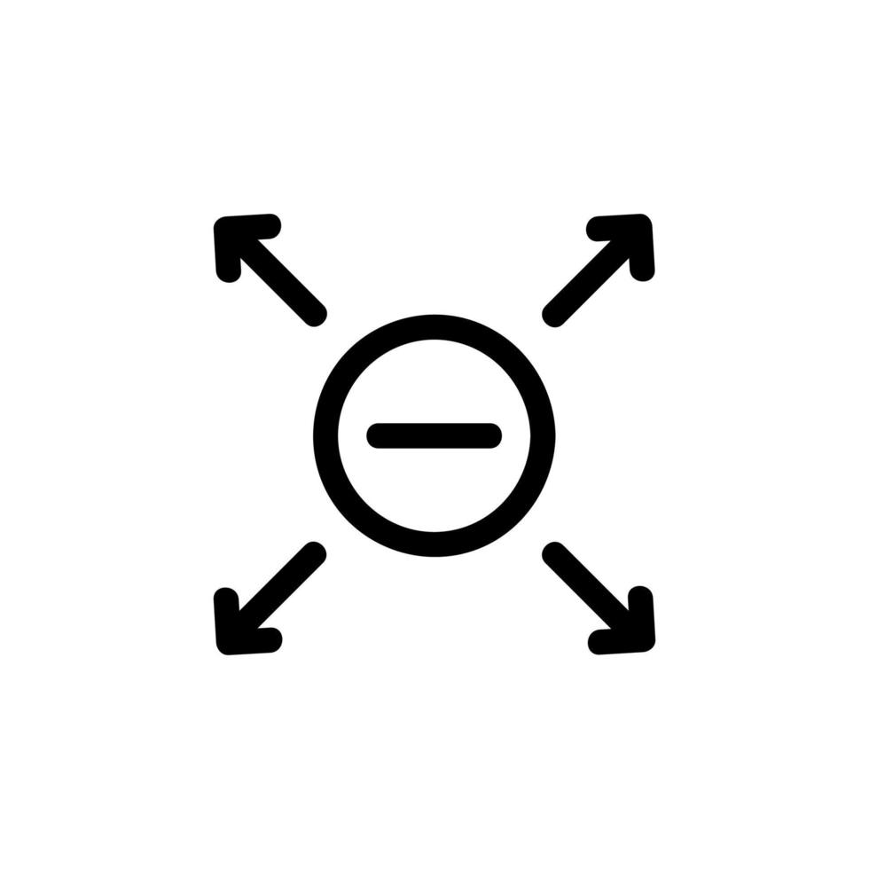 vecteur d'icône d'aimant. illustration de symbole de contour isolé