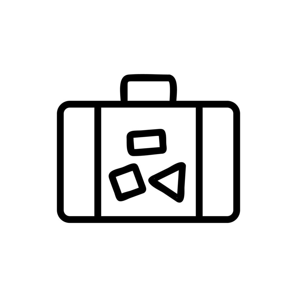 valise bagage icône vecteur. illustration de symbole de contour isolé vecteur