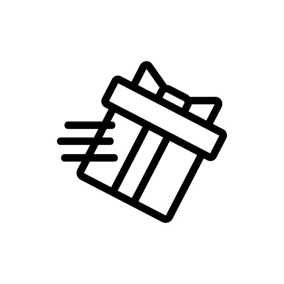vecteur d'icône de cadeau. illustration de symbole de contour isolé