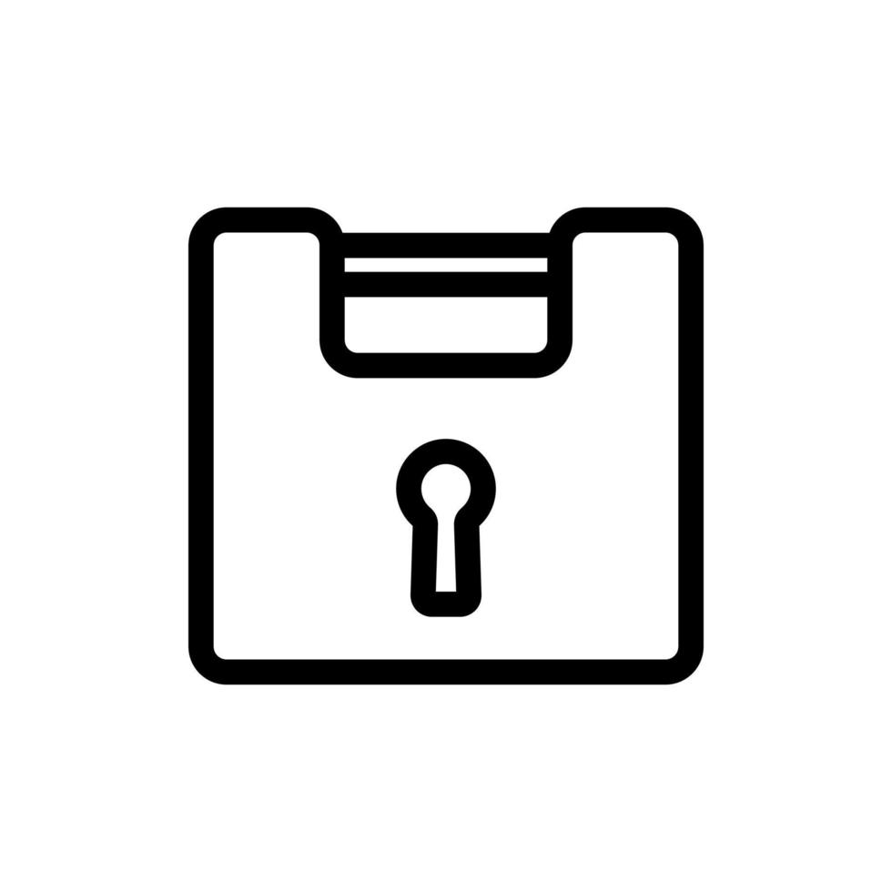 vecteur d'icône de serrure de porte. illustration de symbole de contour isolé