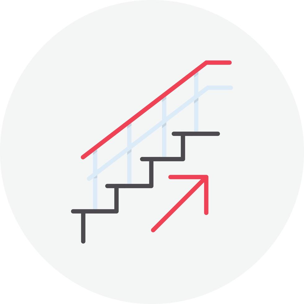 ligne d'escalier remplie de deux couleurs vecteur