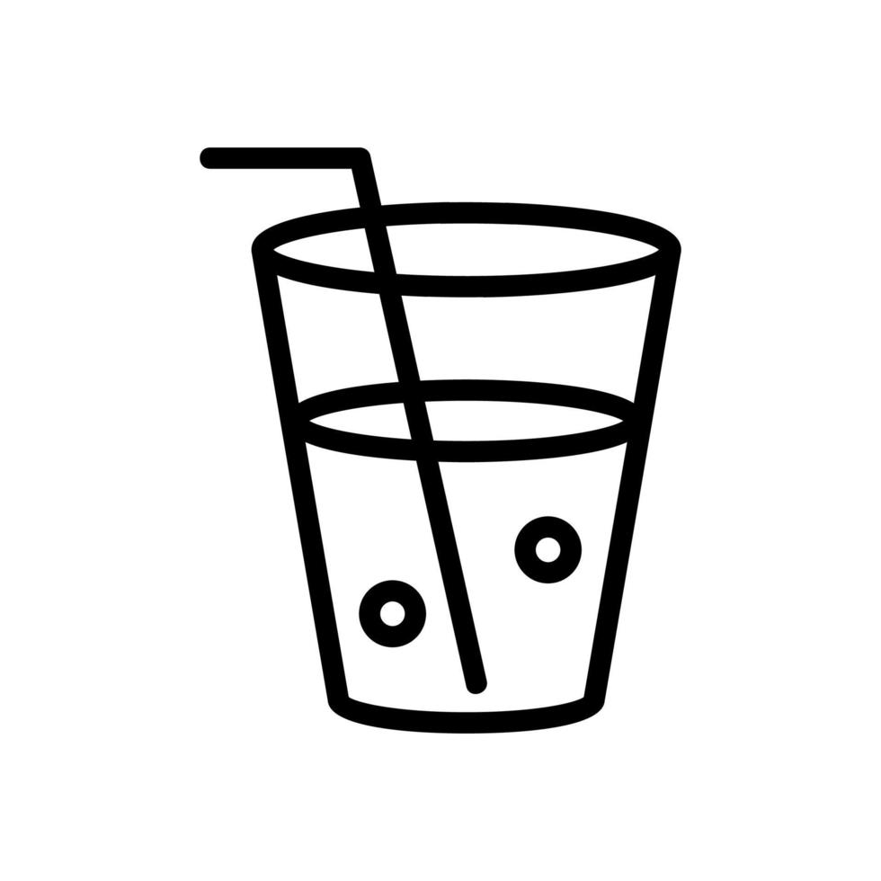 délicieuse icône de vecteur frais de limonade. illustration de symbole de contour isolé