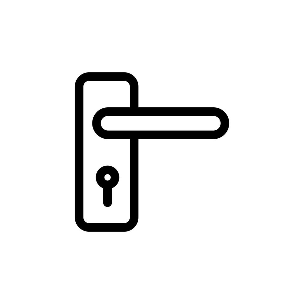 verrouiller pour le vecteur d'icône de porte. illustration de symbole de contour isolé