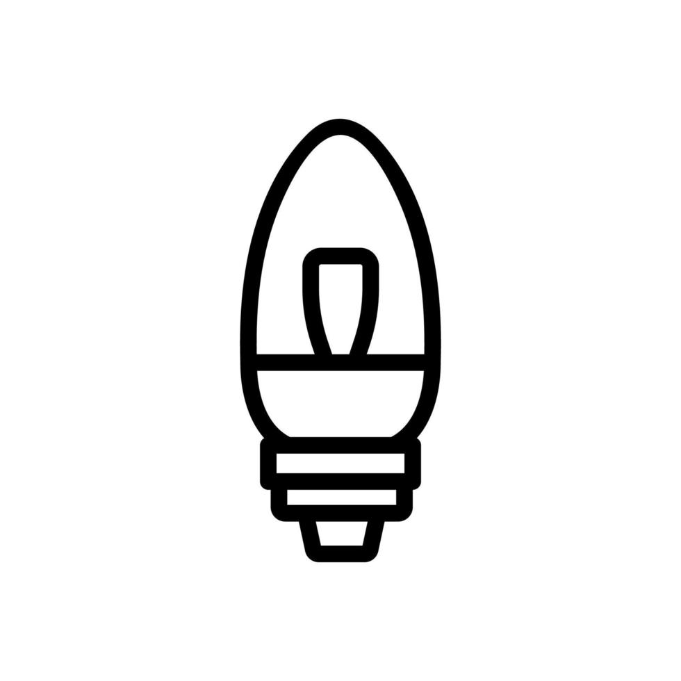 vecteur d'icône d'ampoule. illustration de symbole de contour isolé