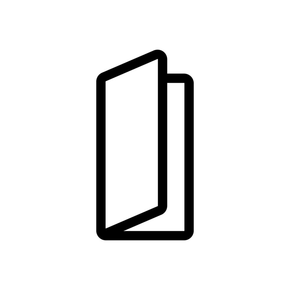 livret flyer icône vecteur. illustration de symbole de contour isolé vecteur