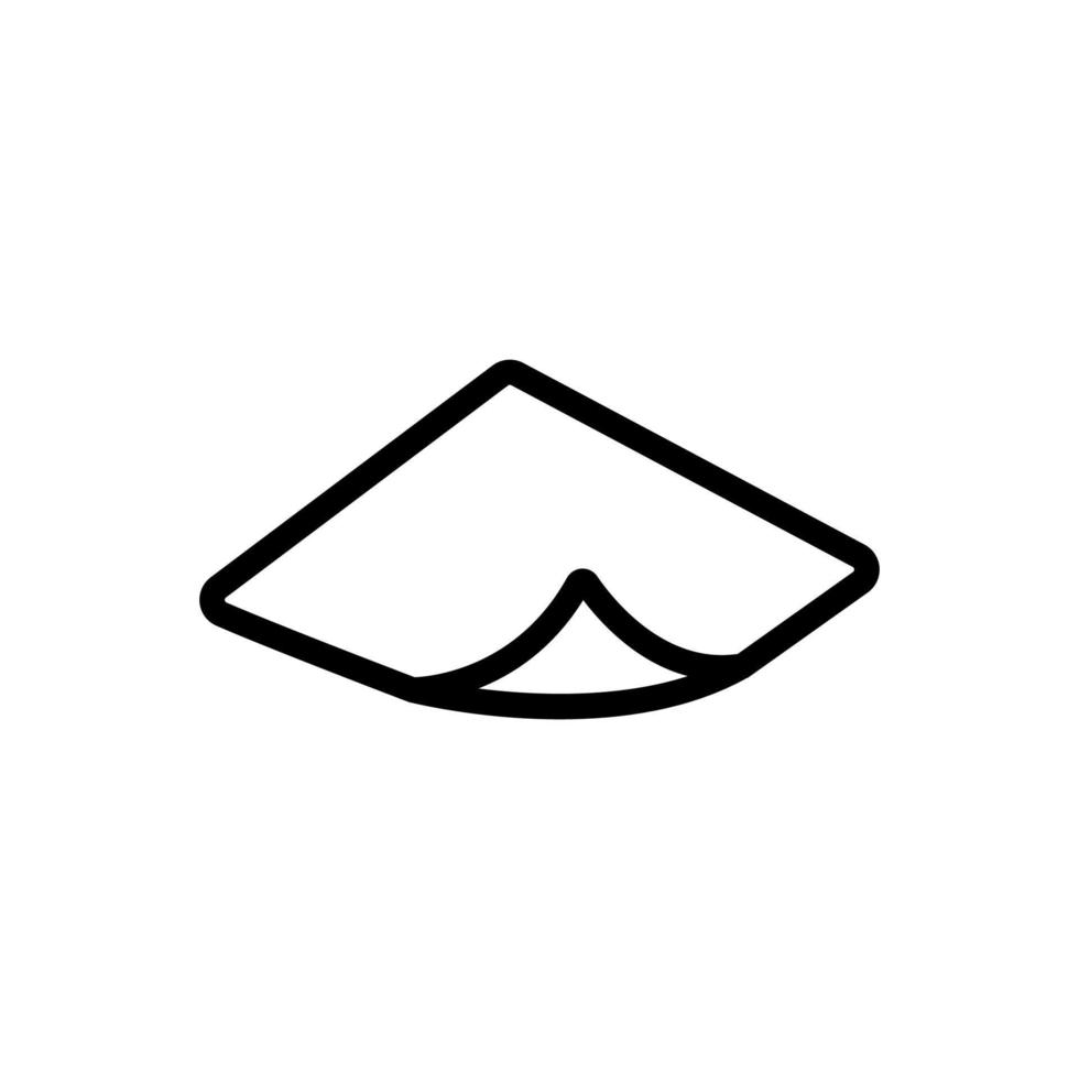 illustration de contour vectoriel icône feuille de cuir
