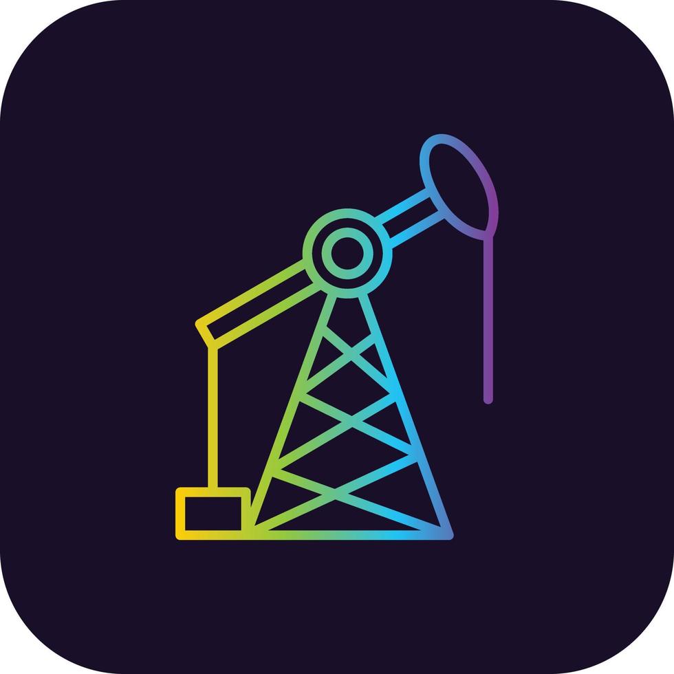 icône de gradient de l'industrie pétrolière vecteur