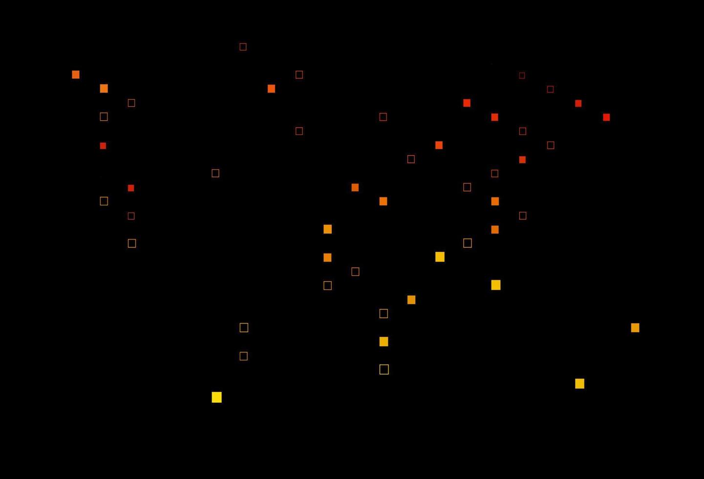 motif vectoriel orange foncé avec cristaux, rectangles.