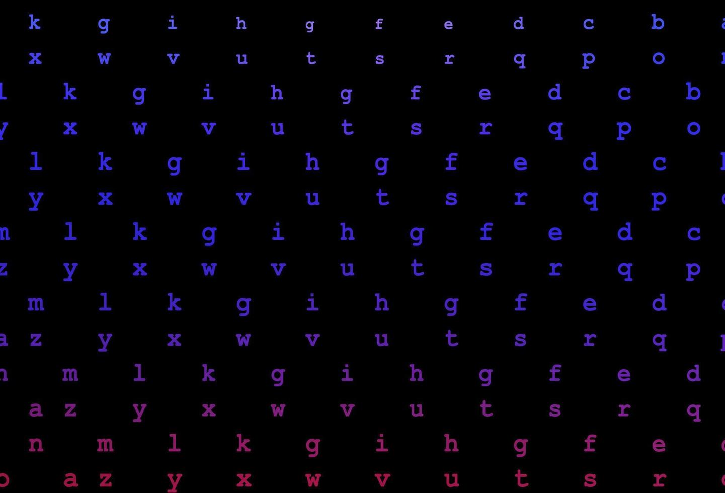 modèle vectoriel rose foncé, bleu avec des lettres isolées.