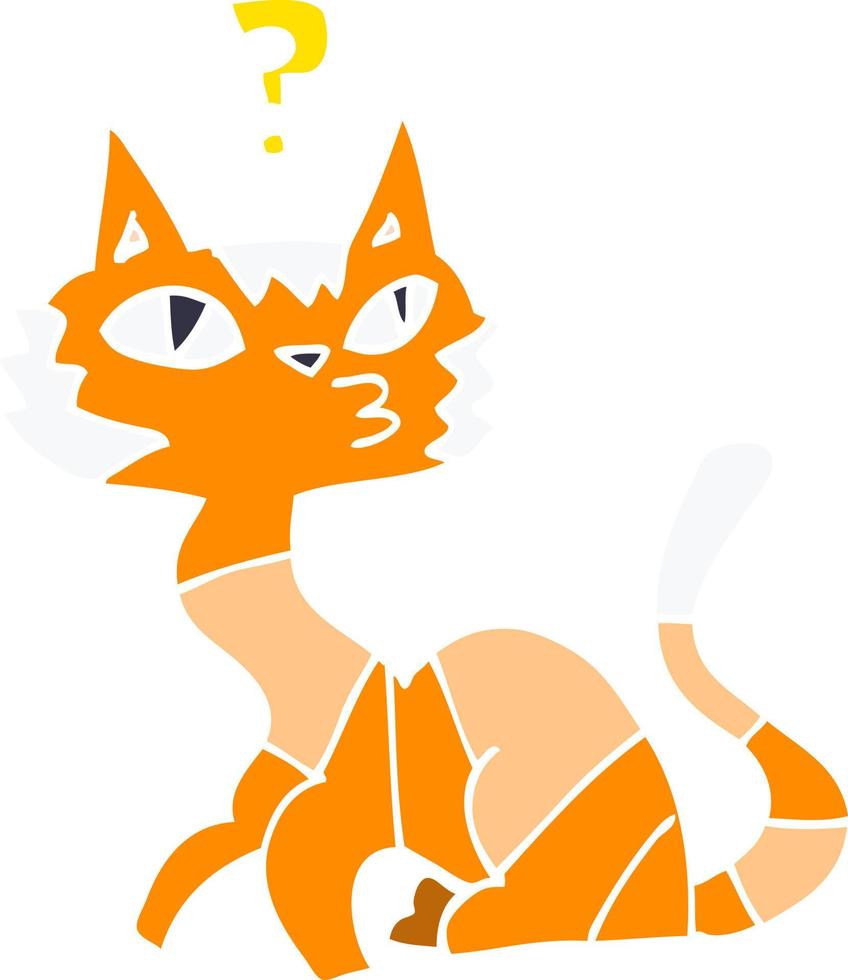 chat de griffonnage de dessin animé vecteur