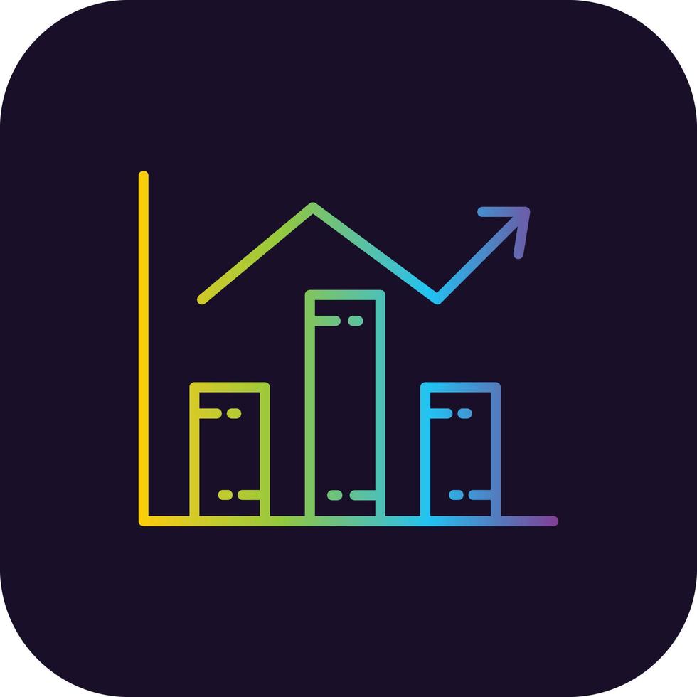 icône de gradient de croissance vecteur