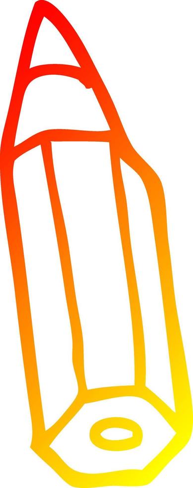 crayon de dessin animé de dessin de ligne de gradient chaud vecteur