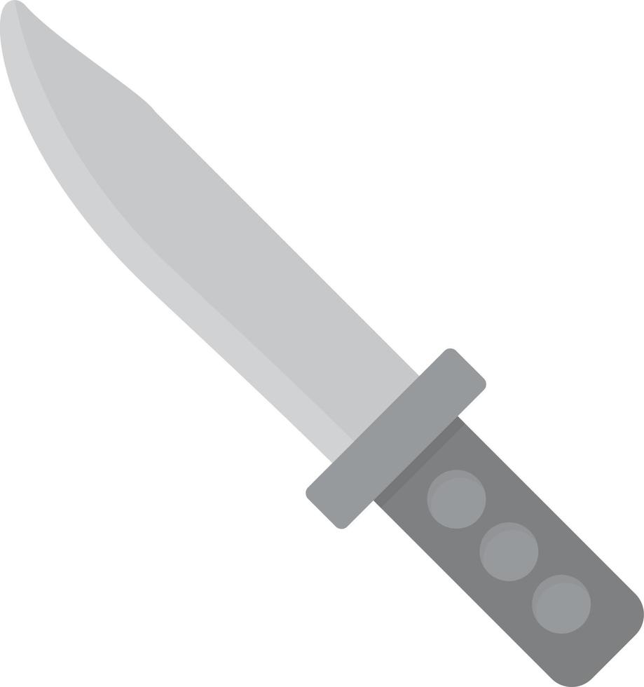 couteau plat niveaux de gris vecteur