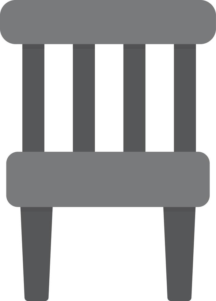 chaise plate niveaux de gris vecteur