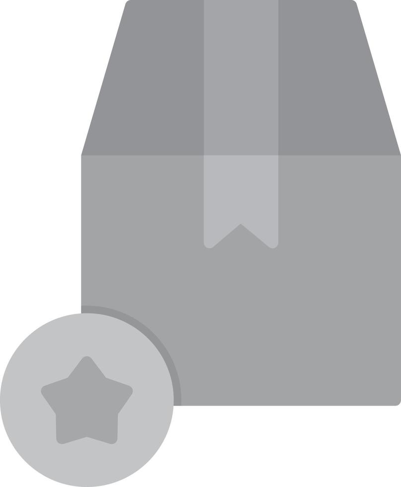 boîte de livraison plate en niveaux de gris vecteur