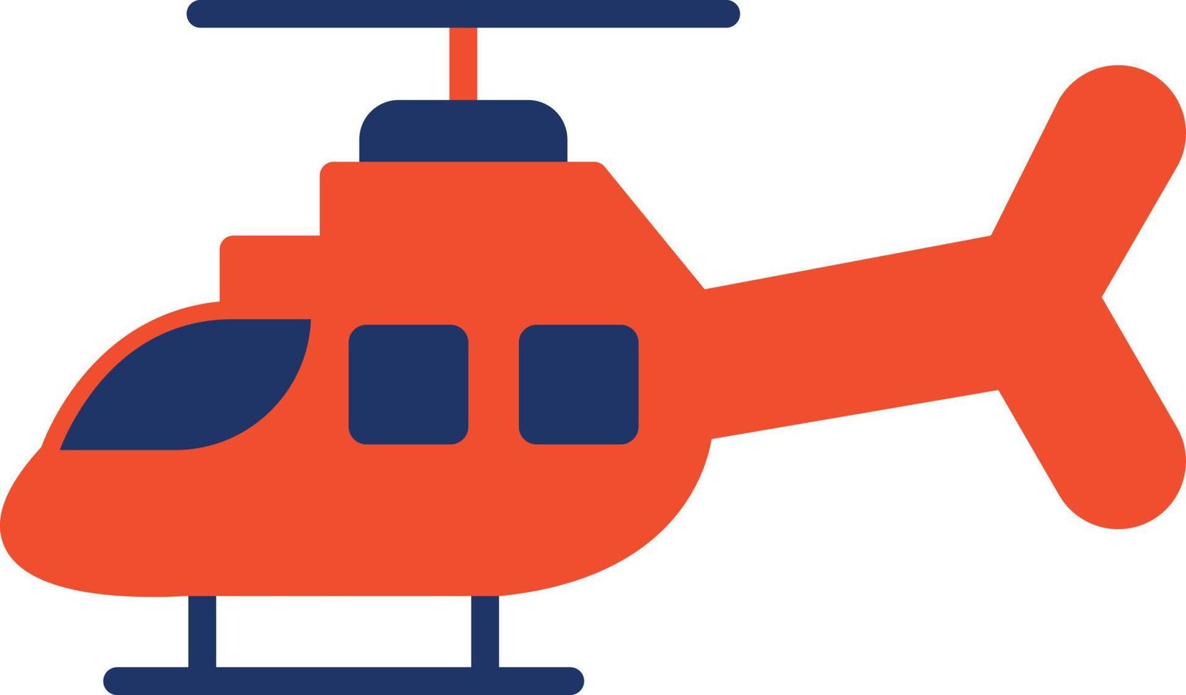 icône de couleur d'hélicoptère vecteur