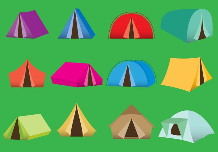 Tentes de camping vecteur