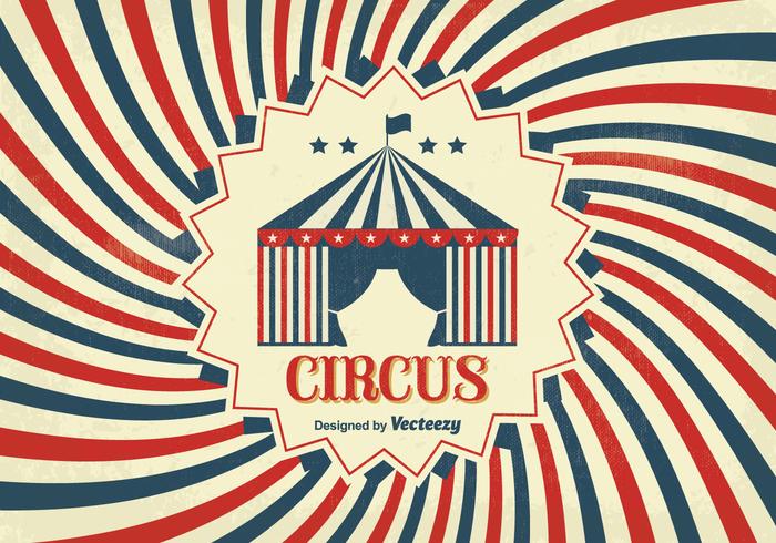 Poster vintage de cirque vecteur